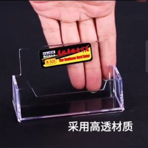 Desktop Business Card Holder Acrylic Transparent Desk Shelf Box Name Cards Organizer Office Desk Storage Display Stand 1/4/8 Slots