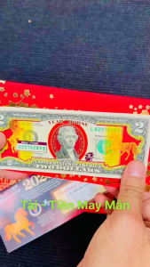 [10 TỜ] Tờ 2 Đô 2 US D Hình Con Ngựa Kỷ Niệm Kèm Phụ Kiện (Bao Da+Giấy Chứng Nhận+Bao Lì Xì) Làm Quà Tết