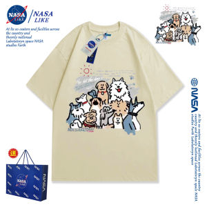 NASA Joint Name Pure Cotton Short Sleeve T-Shirt Womens Summer Small Oversize Trendy Loose Half Sleeve Large Version Tops