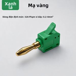 1-6 Chiếc 4 Mm Chuối Cắm 32A Dòng Điện Cao Solderless Kết Nối Mạ Vàng Mạ Niken Cho Dây Loa Kết Nối Nhanh Bộ Khuếch Đại