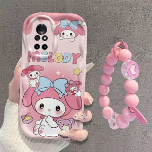 Applicable Honor V40 Light Luxury Edition Phone Case New Arrival ALA-AN70 Fun Melody Cute Student Girlfriends Cartoon Protection Creative Silicone Airbag Anti-Fall Shell Good-looking Trending Unique Tide