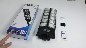 The outdoor led solar lamp lights up automatically when it gets dark Super Bright Solar Street Light 3 Modes Street Lamp Human Induction Motion Sensor Outdoor Yard Wall Lights IPX67 Waterproof