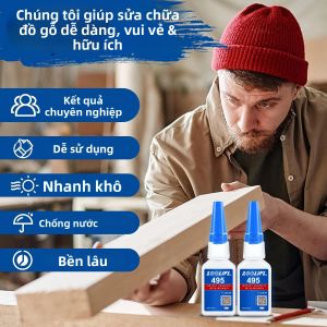 Keo Dán Gỗ Siêu Dính 20ML Trong Suốt Keo Cyanoacrylate Tức Thời Dùng Cho Đồ Thủ Công Bằng Gỗ Sửa Chữa Đồ Gỗ Đa Dụng Keo CA Dùng Cho Gốm Sứ Kính