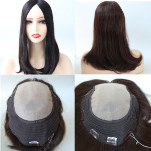 7"x8" Injection Poly Lace Hair Toppers for Women Real Human Hair Toppers Toupee for Women Clip in Hair Pieces for Women With Thinning Hair Hair Loss