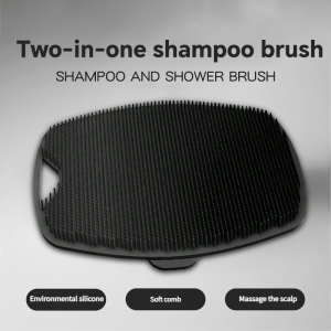 Exfoliating Silicone Brush Cleanser No Slip Handle Body Scrubber Clean Tools Bath Black Brush Massage Skin Bathroom Accessories