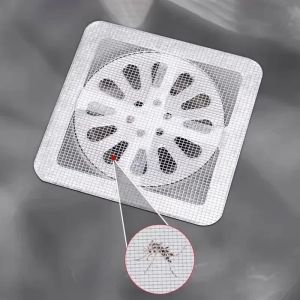 Anti-Blocking Drain Filter Disposable Hair Catcher Mesh for Shower/Sink Sticker Floor Drain Cover Bathroom & Kitchen Strainer