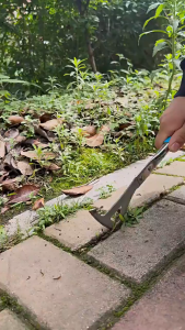 Arit Potong Rumput 30cm Pemangkas Sabit Kapak Ganda Stainless Gagang Kayu