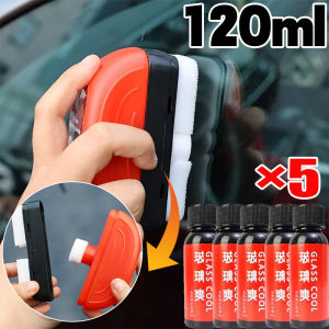 【Pphha】 5 tấm làm sạch màng dầu kính chắn gió ô tô Tấm lau kính làm sạch lớp phủ sáng cửa sổ trong suốt miếng bọt biển dụng cụ chăm sóc chi tiết tự động
