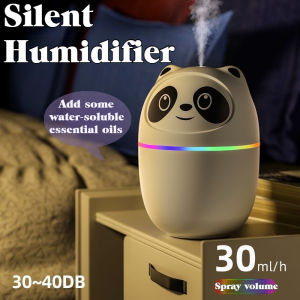 Mini Panda USB Air Humidifier Aroma Oil Diffuser Night Light Cool Mist Sprayer for Household Car Office