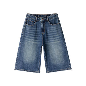 Mark Fairwhale | Washed Denim Shorts for Summer Mens Retro Loose Fit