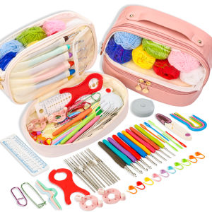 Bộ Dụng Cụ Móc Kim Tự Làm Thủ Công Cho Người Mới Bắt Đầu Bộ Dụng Cụ Móc Kim Dệt Kim Dụng Cụ May Vá Gia Đình