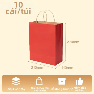 deli | Túi Quà Giấy Dày Đơn Giản và Sang Trọng 10 Cái