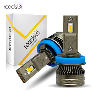 Roadsun 2pcs H4 H7 Led Car Headlight Bulbs 180W/Pair H1 H11 9005 9006 HB3 HB4 2-Copper Tube 1:1 Mini Size Headlamp 12/24V 24000LM 6000K White Super Bright CSP Chips Turbo Fog Lamp Motor With Fan Cooling Canbus No Error Plug And Play Waterproof