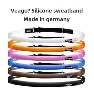 VEAGO Silicone Sweat Wicking Headband for Running And Cycling Professional Anti Sweat Absorbent Mens Fitness Sport Headband