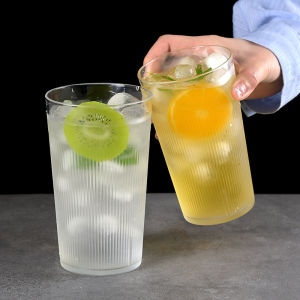 แก้วน้ำอะคริลิก แก้วเครื่องดื่ม แก้วชาฮ่องกง แก้วน้ำที่ทนทานต่อการตกหล่น พลาสติกแบบฝังกลิ่น ใช้ในธุรกิจ