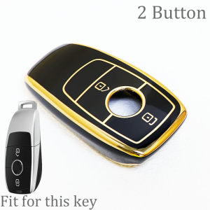 2 Buttons TPU Car Remote Key for Mercedes Benz A C E S G Class GLC CLE CLA W177 W205 W213 W222 X167 AMG Case Cover Shell