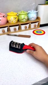 Alat Pengasah Pisau Dan Gunting Dapur Stainless Asahan Serbaguna Knife Sharpener AMSHOME