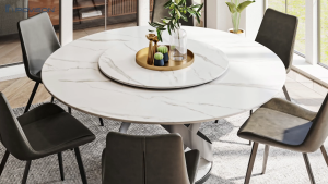 Maxwell - Round Tempered Glass Dining Table