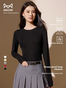 miiow | Round Neck Autumn/Winter Wool Warm Underwear Slim Long Sleeve Knitwear