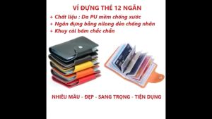 Ví đựng thẻ (12 ngăn) bóp cầm tay đựng thẻ căn cước thẻ ATM danh thếp túi bảo vệ card visit thẻ học sinh bằng lái xe