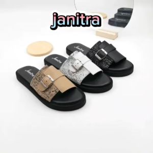 Janitra Official Shop - CARISSA Sandal Platform Wanita Kokop Kanvas Sintetis Model Korean Style