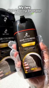 MY IWE HAIR Coloring Shampoo Penghitam Rambut Putih Penghilang uban Instant MYIWE sampo anti uban