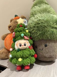 Labubu Christmas Tree Plush Doll Handmade Crocheted Cotton Clothes Third Generation Cotton Doll Clothes Finished Product