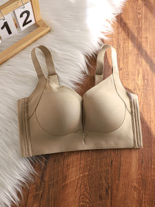 Red Adjustable Bra Womens Underwear Gathered Large Size Aesthetic No Steel Ring V-Neck Home Clothes for Younger Females