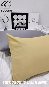 Socone Pure Color PillowCASE 2PCS 18x28"
