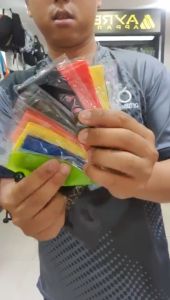Resistance Band Set Fitnes Penguatan Kaki Sepakbola Bahan Lateks Latex Karet Kaki Paha Elastis