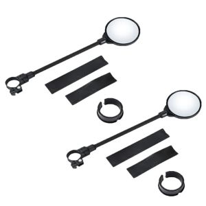 Bicycle Mirror Bike Handlebar Rearview Mirror Rotatable and Adjustable Wide Angle Rear View Shockproof Convex Mirror Universal