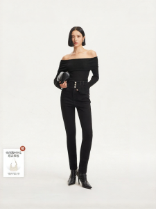 Vero Moda | Quần Jean Ống Dài Ngang Đùi Cao Thun Bông Dày