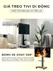 Giá treo tivi di động thiết kế thông mình có thể điều chỉnh linh hoạt thương hiệu IGA - GM173