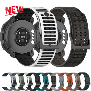 22mm Two Tone Silicone Wristband For Suunto RACE 2 S/Run/Ocean/Vertical Replacement Strap For Suunto 5 9 Peak Pro Band Bracelet