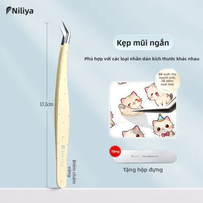 NILIYA | Nhíp Độ Chính Xác Cao Chuyên Dụng Gắp Hạt Đính Đá Decor Sổ Tay
