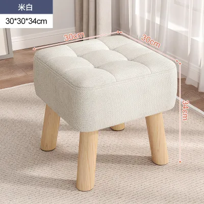 Modern Minimalist Home Living Room Sofa Side Table Non-Slip Small Stool Soft Padded Footwear Changing Stool Economic Type