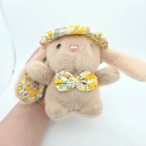 Cute Bunny Plush Keychain Bag Charm Soft Stuffed Rabbit Doll Pendant Kawaii Backpack Accessory Gift for Girls Women 14cm