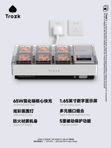 Trozk Turlock E-Sports Power Strip Punk Power 65W Gallium Nitride Socket Wire Board Fast Charge Multi-Functional Charger