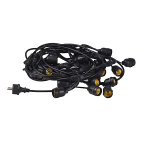 ไฟ LED S14 IP65 5ม. 10ม. E27 LED สายไฟกันน้ำไฟประดับชานบ้านลูกโลกไส้หลอดไฟเอดิสันแนวเรโทรไฟสำหรับวันหยุดสวนลานกลางแจ้ง