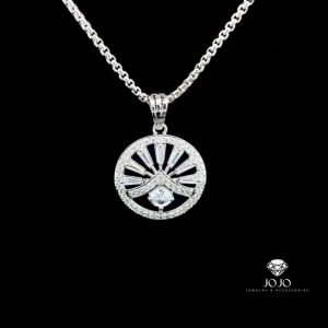 M1538 Mặt và dây chuyền nữ đính đá bagutte cao cấp sáng lấp lánh JOJO Women