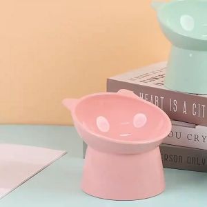 Pet Dog Bowl Raised Cat Bowls Tilted Elevated Food or Water Bowls Anti Vomiting Kitty Bowls