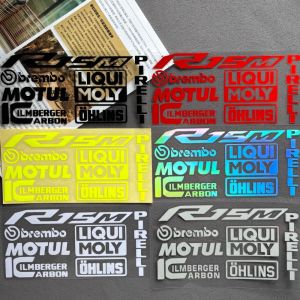 หมวกกันน็อคสติกเกอร์สะท้อนแสงรถจักรยานยนต์ YAMAHA R15 R15M MOLY LIQUI MOTUL OHLINS รูปลอกกันน้ำ NMAX XAMX PCX TMAX DUCATI SCOOPY