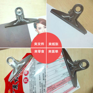 Stainless Steel Ticket Holder Large Medium Small Stainless Steel Clip Office Documents Financial Iron Notes Book Holder Office Supplies Clip