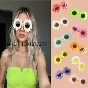 Sunflower Sunglasses Little Daisy Shape Sunglasses Outdoor Protection Shades Fashion Eyeglasses Gathering Picnic Funny Props