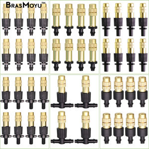 10-100PCS 6 Types of Micro Drip Irrigation Misting Brass Nozzle Garden Spray Cooling Parts Copper Sprinkler 1/4 Barb