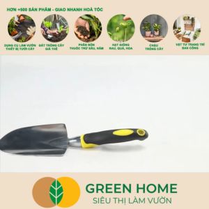 Xẻng Chia Vạch Làm Vườn Greenhome D30xR55cm Hợp Kim Nhôm Tay Cầm Cao Su Chống Trượt Tiện Dụng