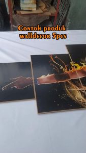 DO Wallart Wall decor One Piece Straw Hat 1 Set Hiasan Dinding Poster Kayu Pajangan Kamar Anime 5pcs