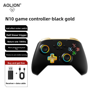 Aolion | AOLION N10 Bluetooth Wireless Game Controller for Switch Dual Hall Sensor Motion Vibration Compatible with PC