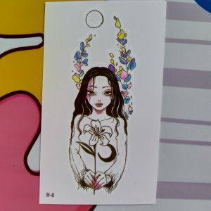 dark anime tato temporer kartun wanita estetik tahan air