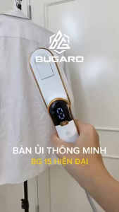 BUGARO Bàn ủi hơi nước đa năng BG-15 Tay xoay gấp gọn Công suất 1300w 1 chế độ ủi khô 3 ủi hơi nước